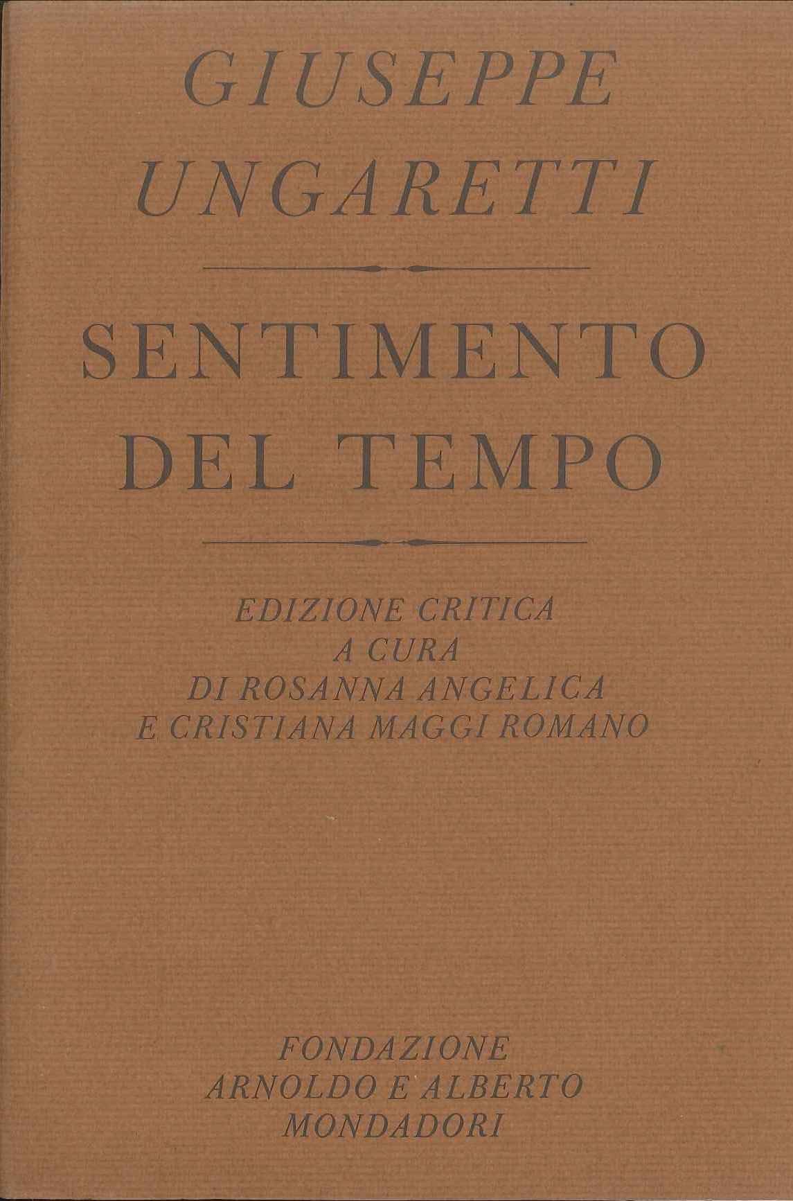 Sentimento del tempo (Testi e strumenti di filologia italiana. Testi) book