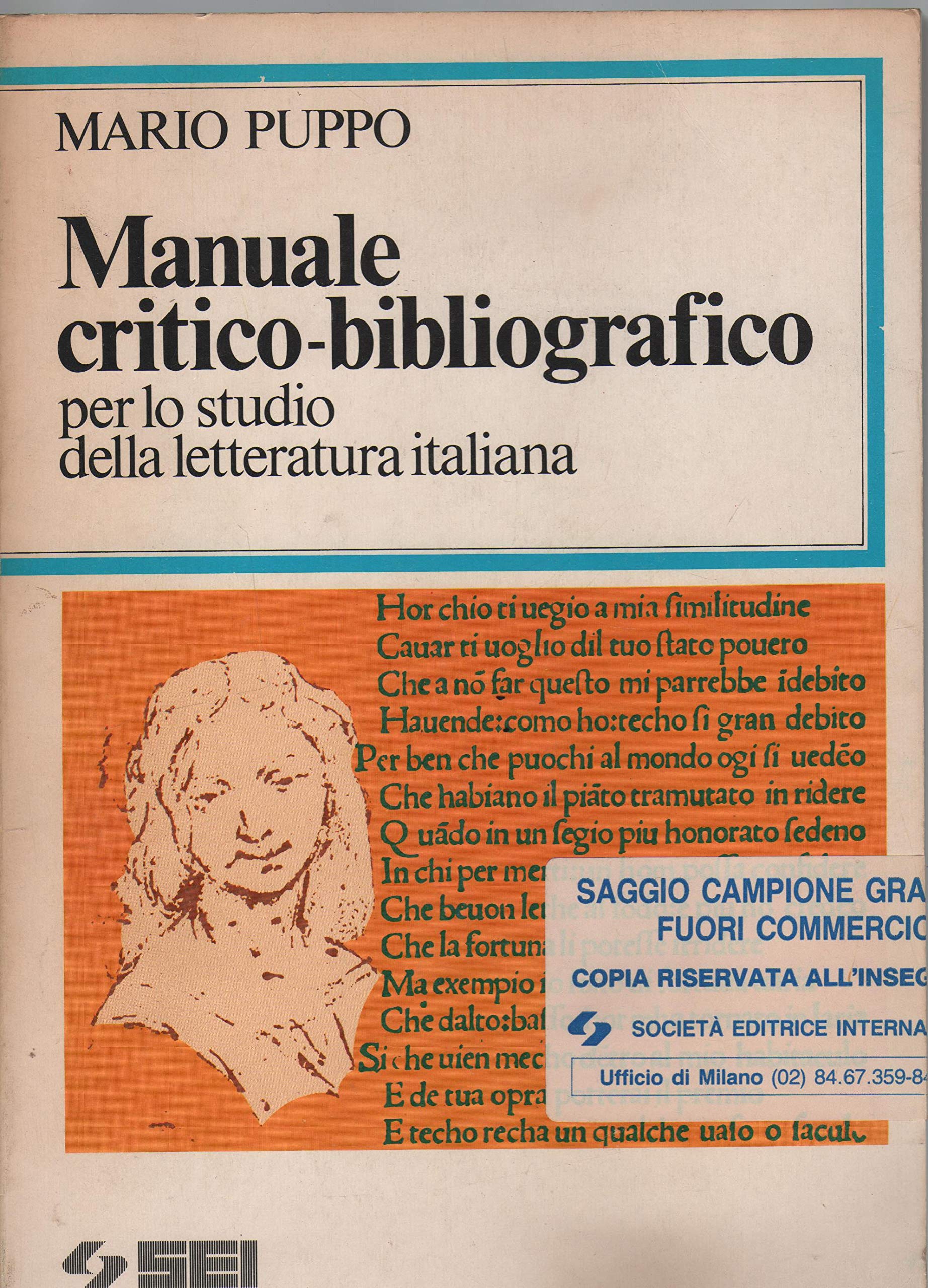 Manuale critico bibliografico per lo studio della letteratura italiana book