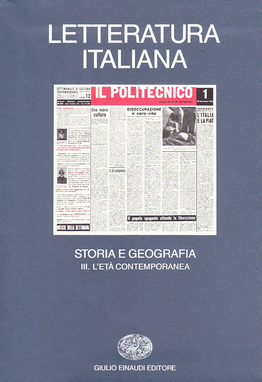 Letteratura italiana. Storia e geografia book