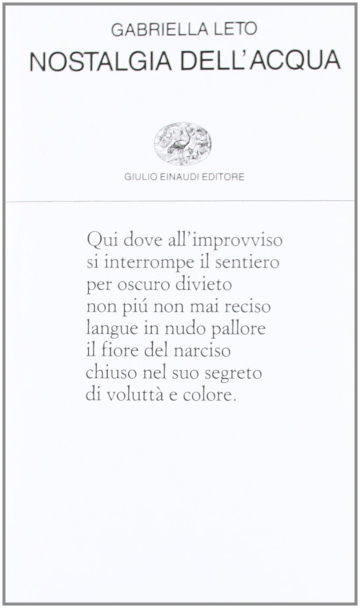 Nostalgia dell'acqua (Collezione di poesia, Band 218) Poetry
