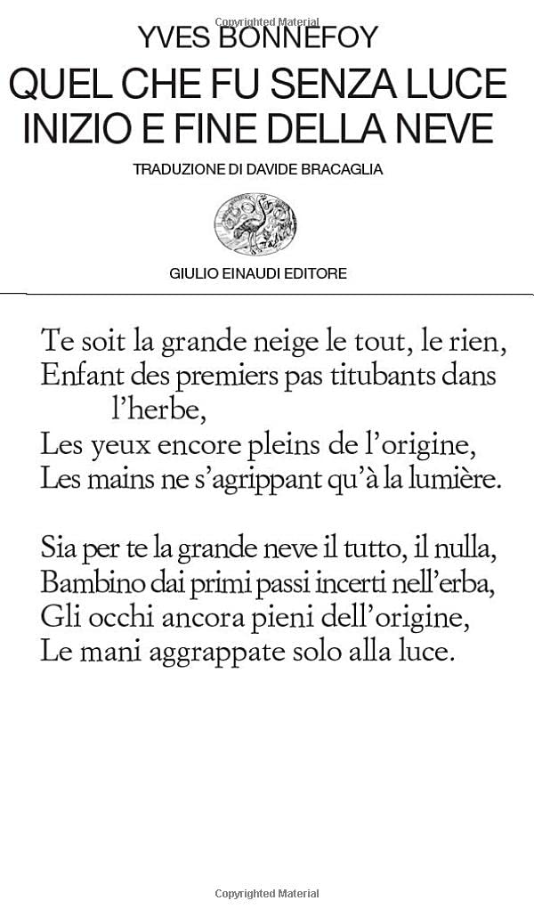 Quel che fu senza luce. Inizio e fine della neve Poetry
