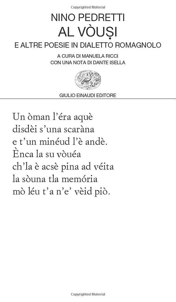 Vòusi e altre poesie in dialetto romagnolo (Al) Poetry