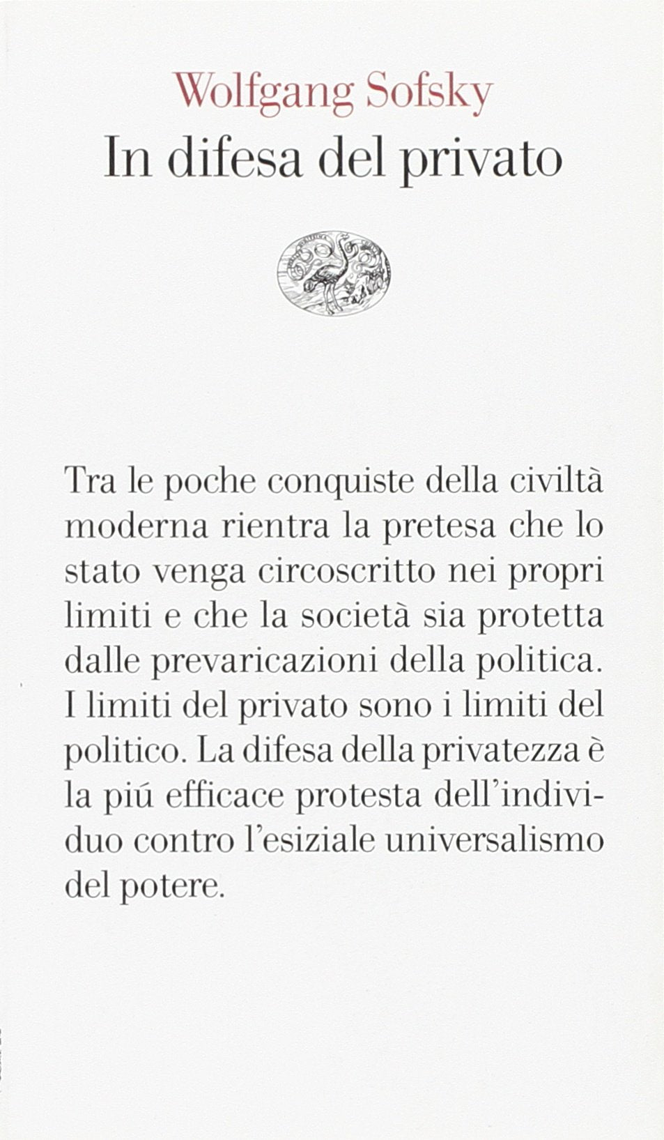 In difesa del privato book