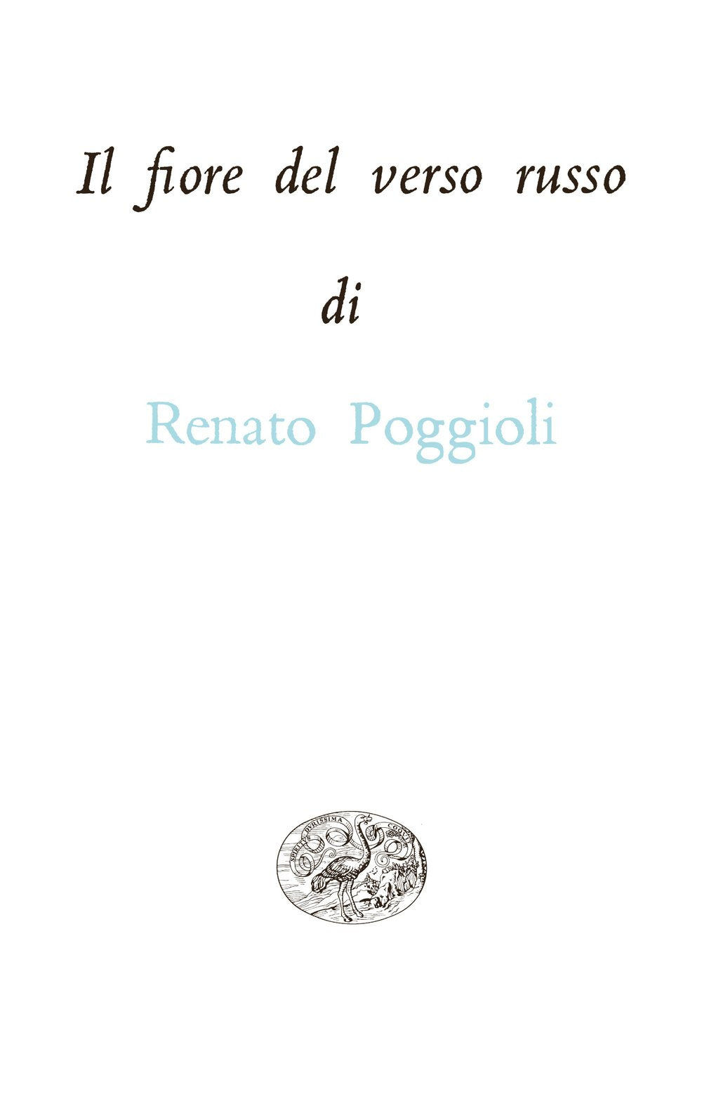 Il fiore del verso russo book