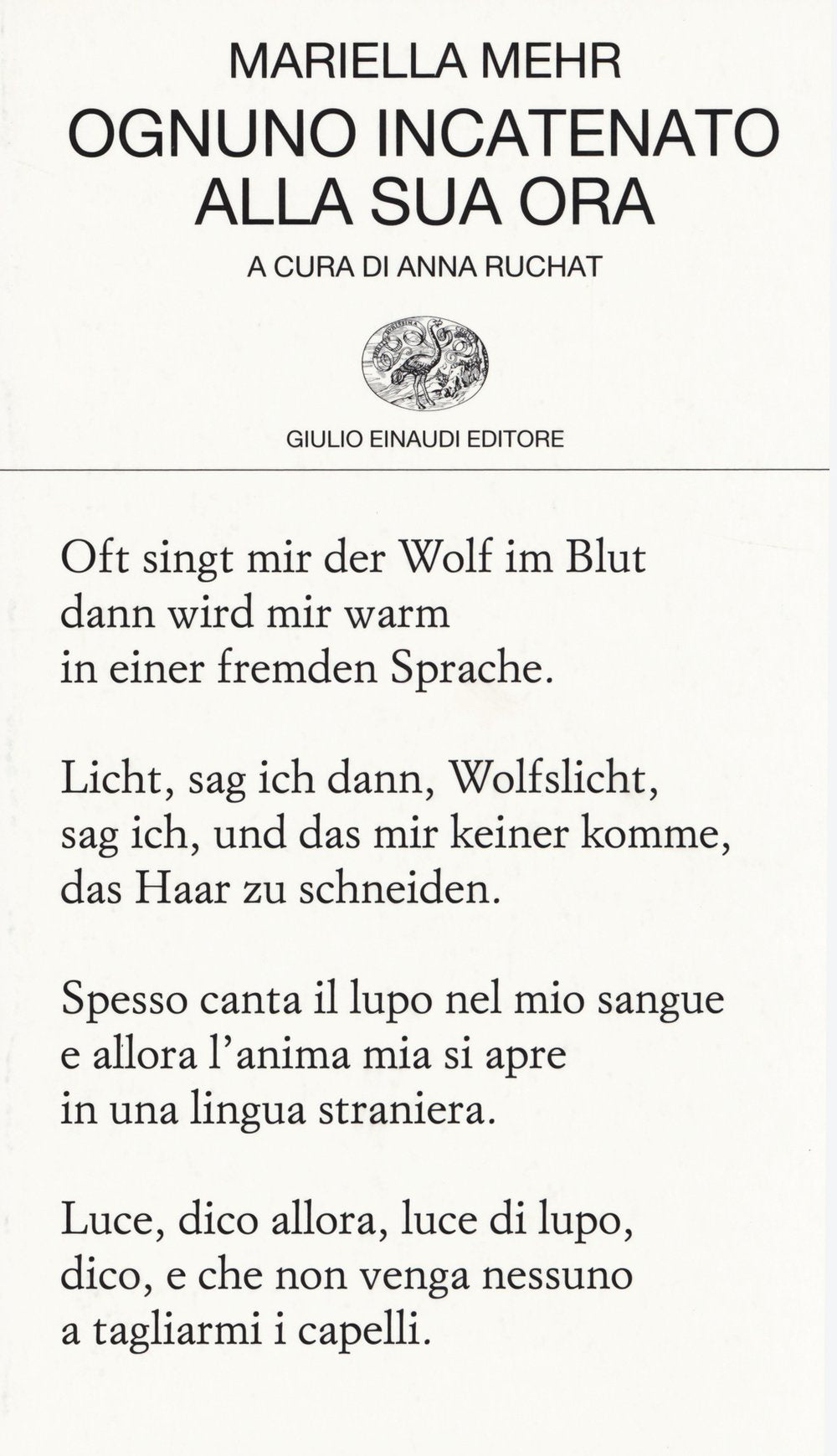 Ognuno incatenato alla sua ora (Collezione di poesia, Band 424) Poetry