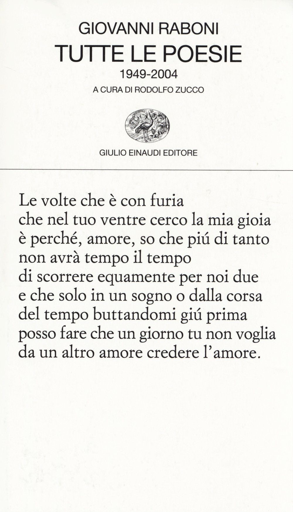 Tutte le poesie (1949-2004) Contemporary literature