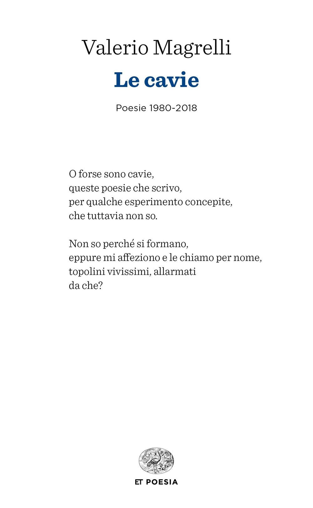 Le cavie. Poesie 1980-2018 book