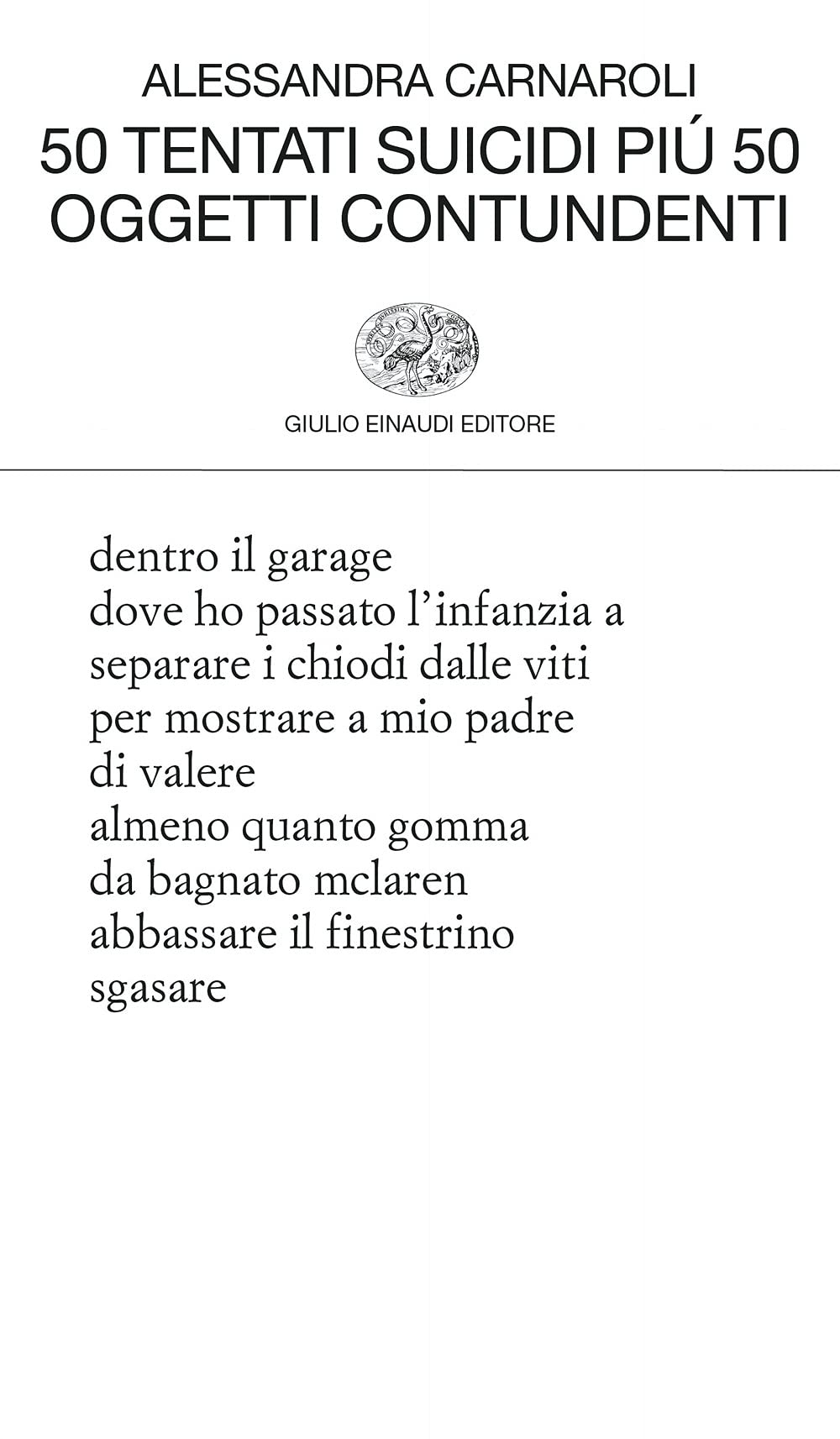 50 tentati suicidi più 50 oggetti contundenti book