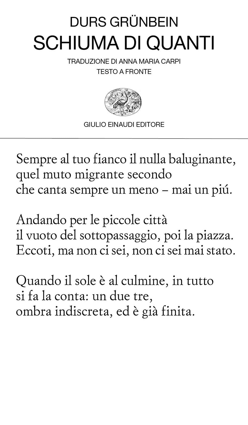 Schiuma di quanti. Testo originale a fronte book