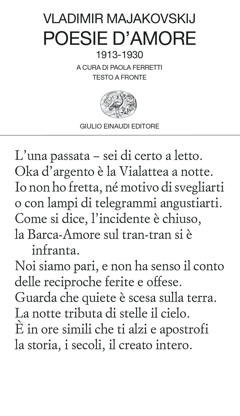 Poesie d'amore 1913-1930. Testo russo a fronte book