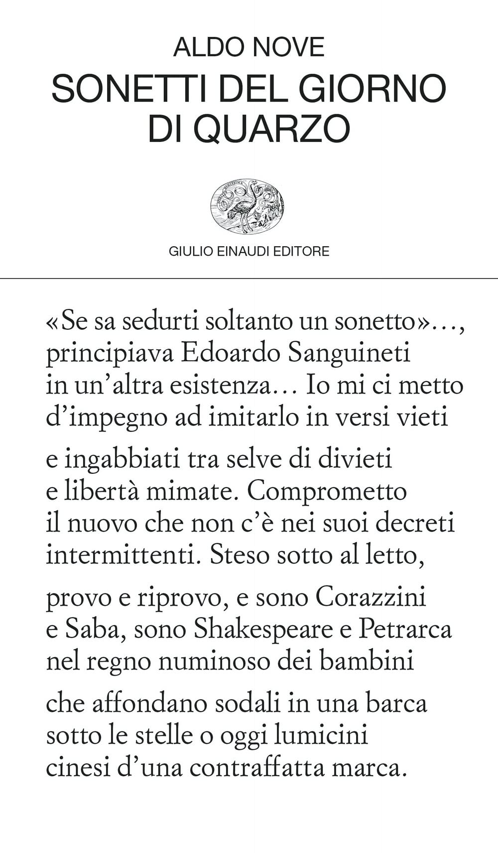 Sonetti del giorno di quarzo Poetry