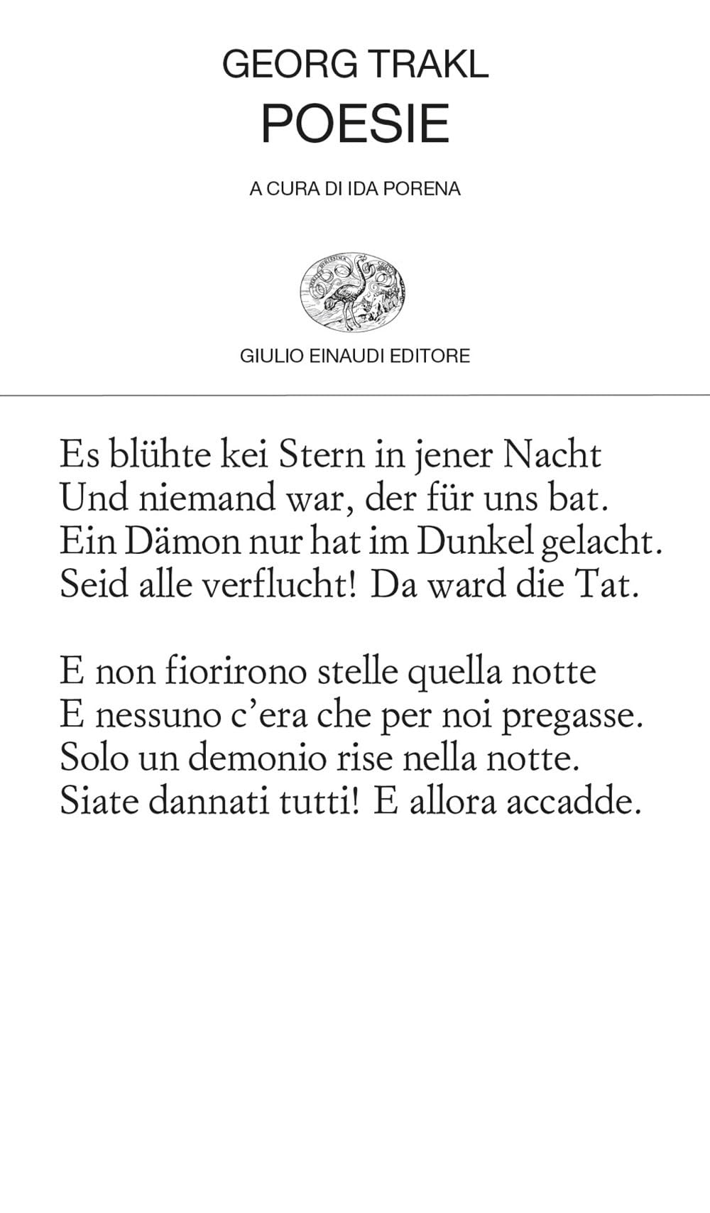 Poesie. Testo tedesco a fronte book