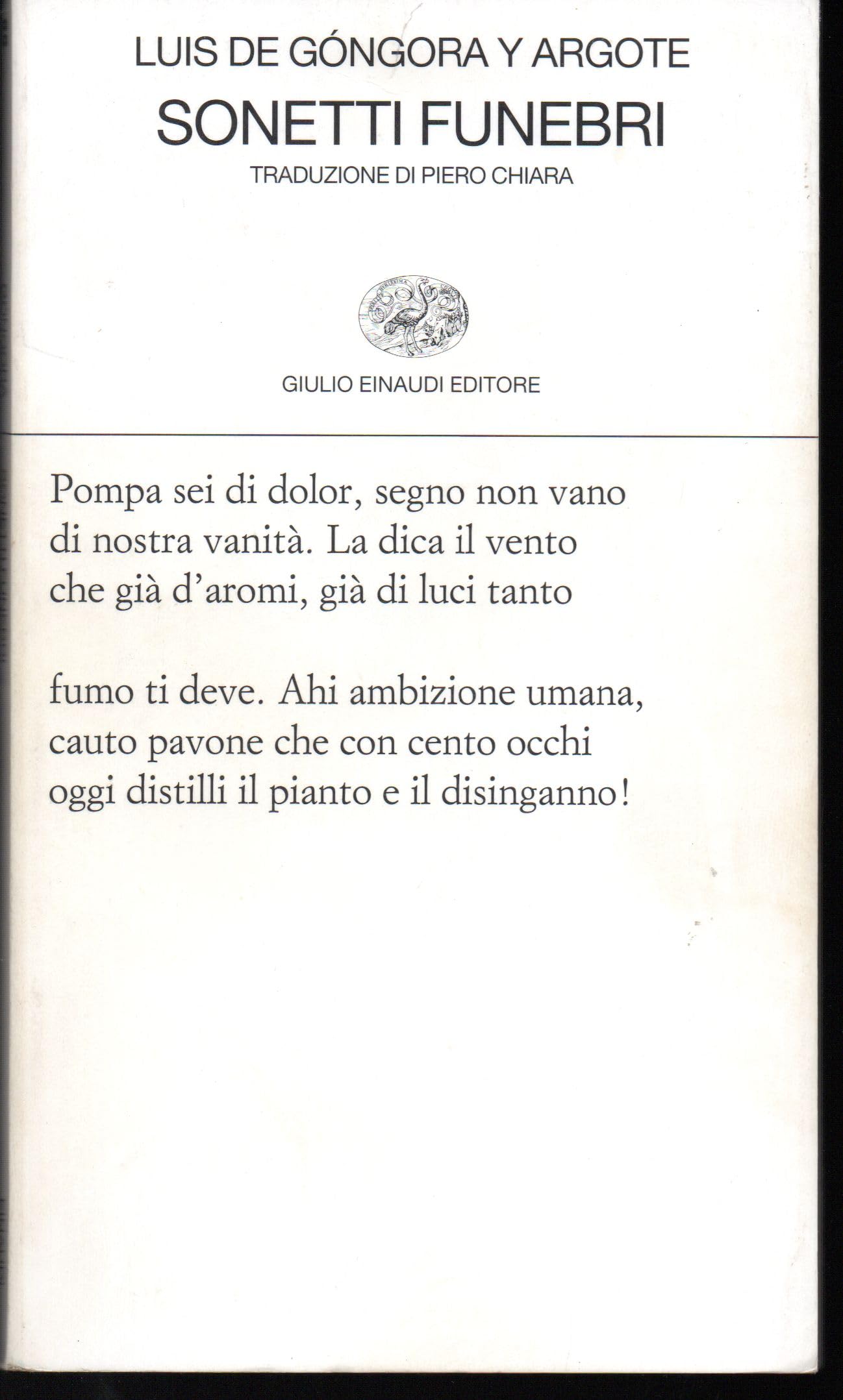Sonetti funebri e altre composizioni Poetry