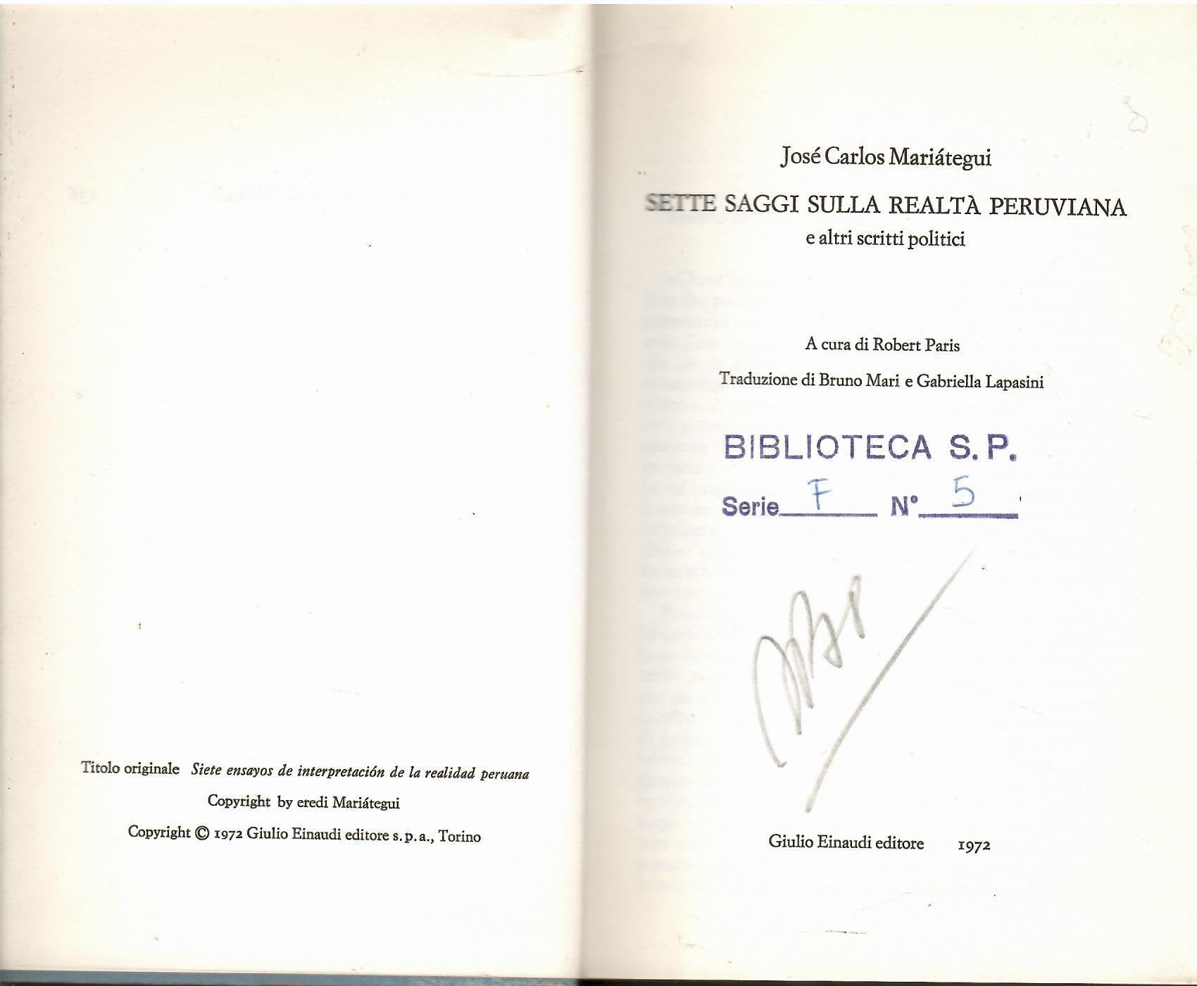 Sette saggi sulla realtà peruviana book