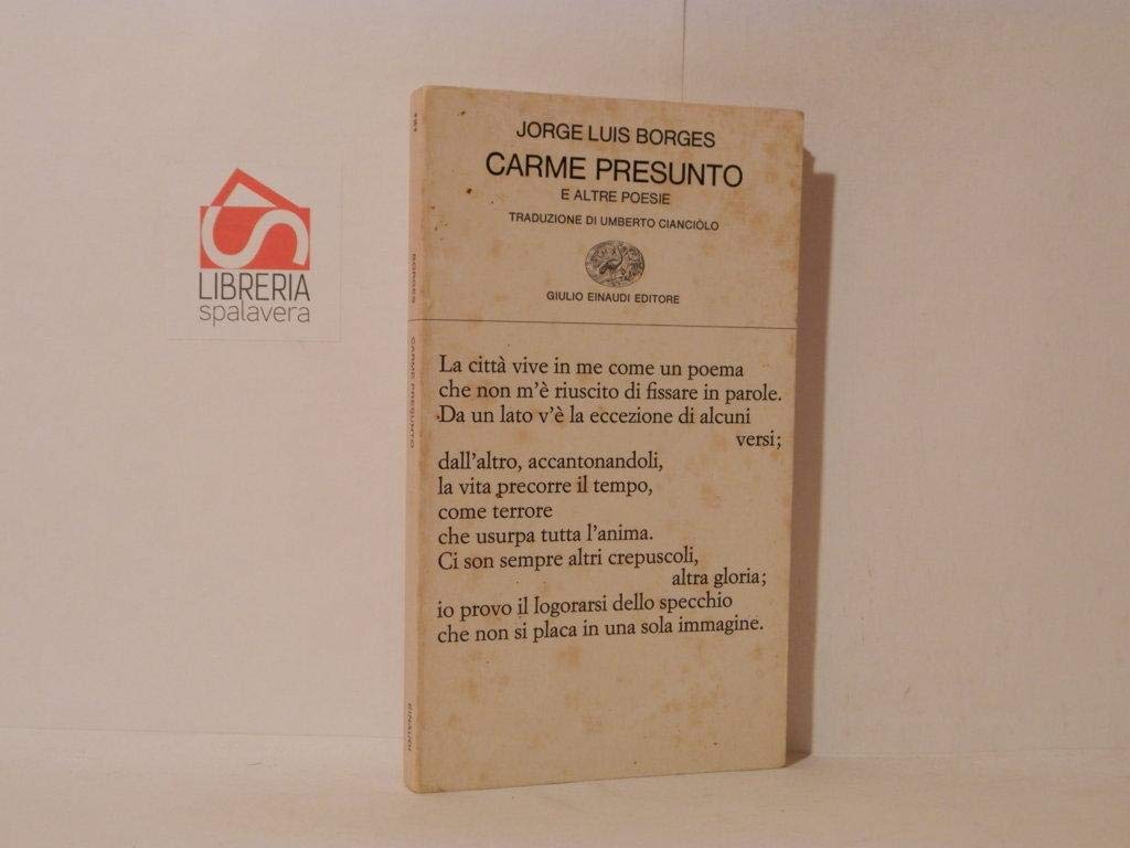 Carme presunto e altre poesie (Collezione di poesia, Band 121) Poetry