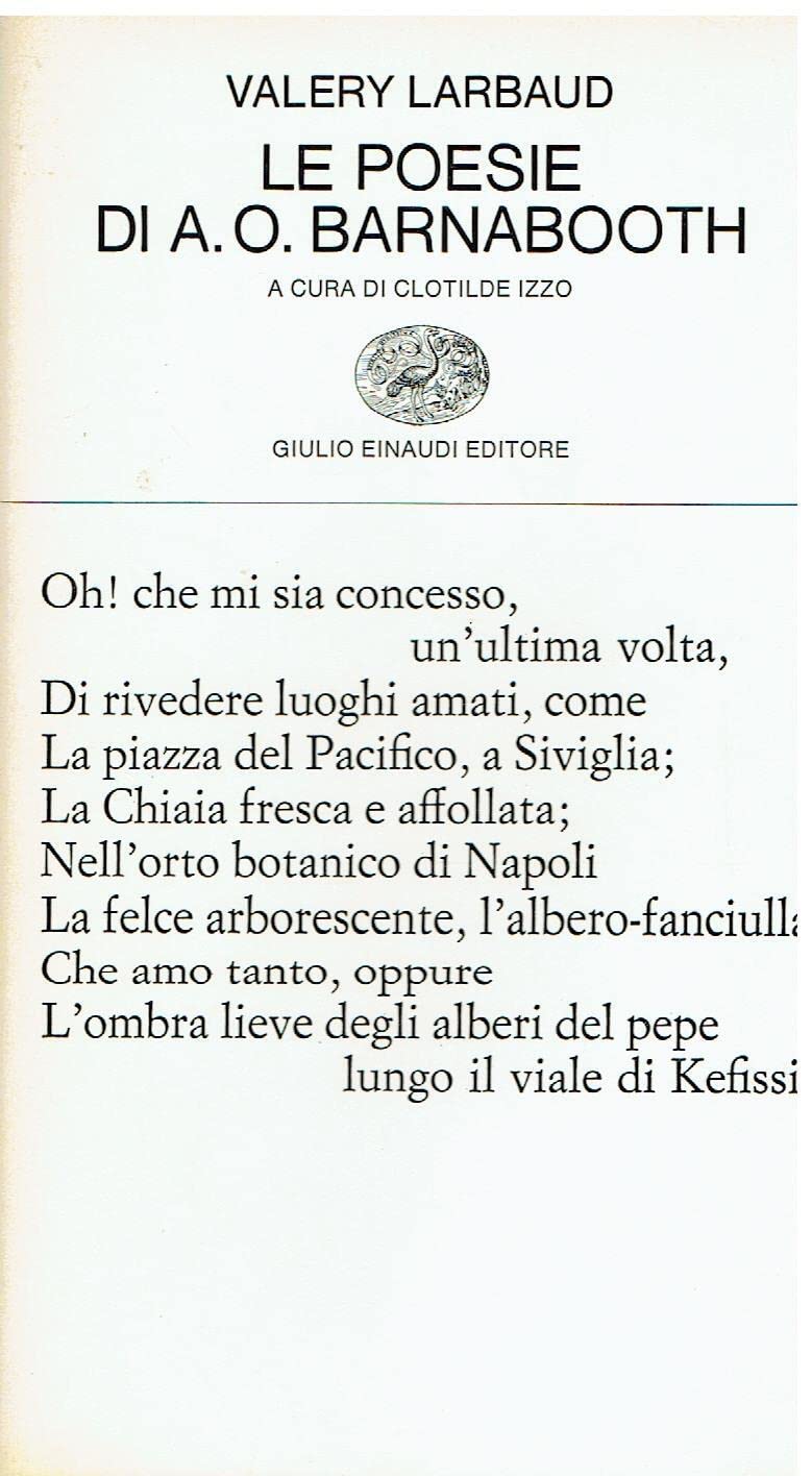 Le poesie di A. O. Barnabooth (Collezione di poesia, Band 175) Poetry