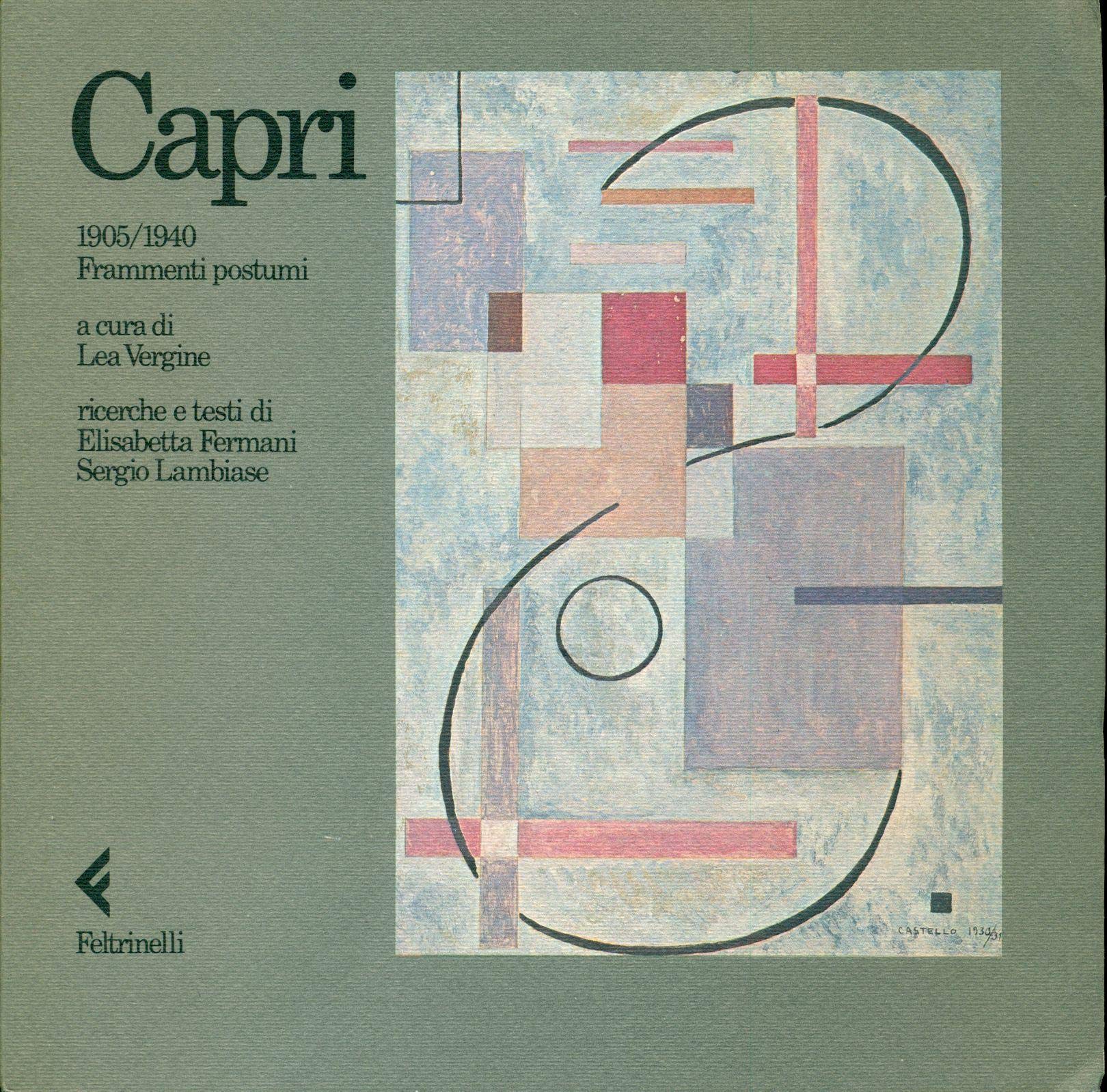 Capri 1905-1940. Frammenti postumi (Varia) Film, Art & Culture