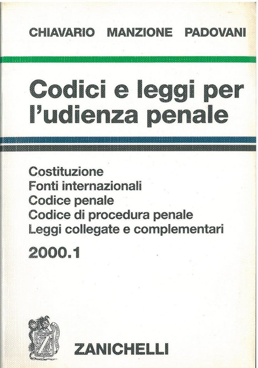Codici e leggi per l'udienza penale 2000-1. Con CD-ROM Law