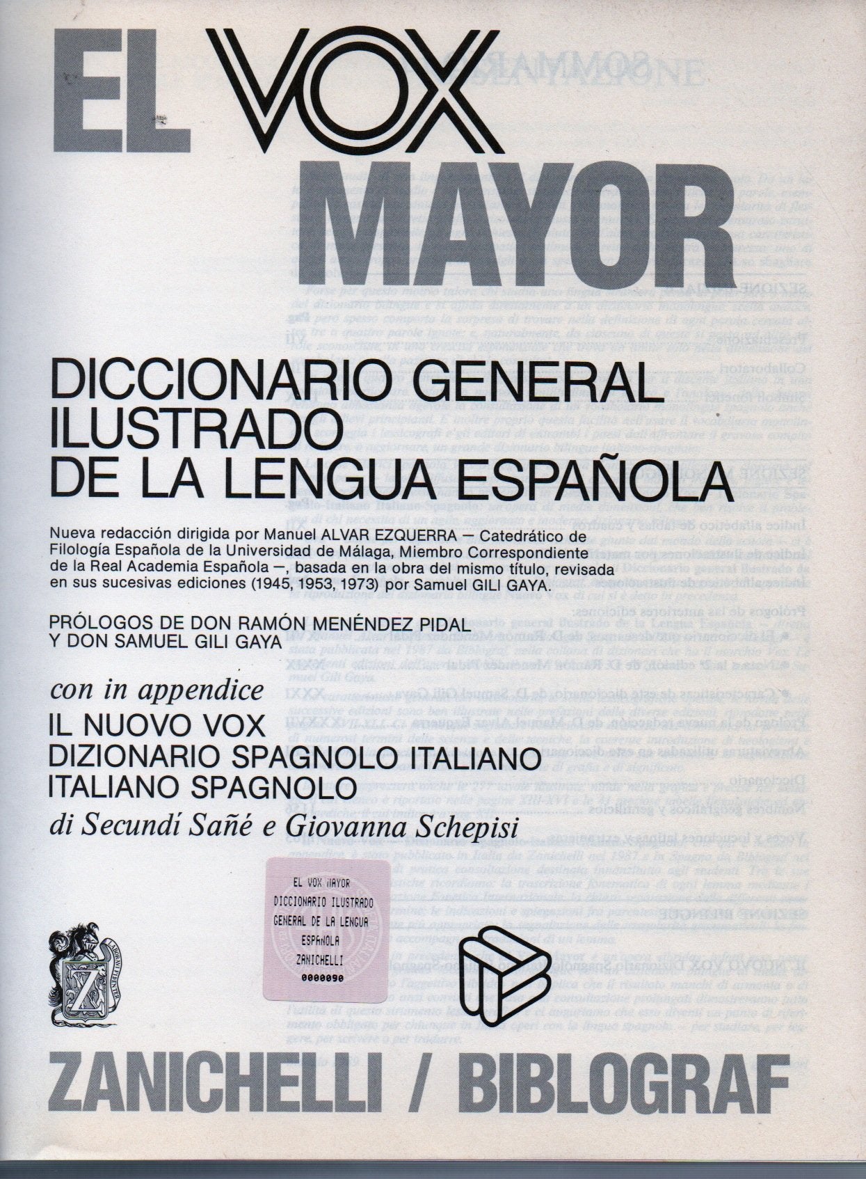 El vox mayor. Diccionario general ilustrado de la lengua espanola. In appendice il nuovo vox dizionario spagnolo italiano-italiano spagnolo book