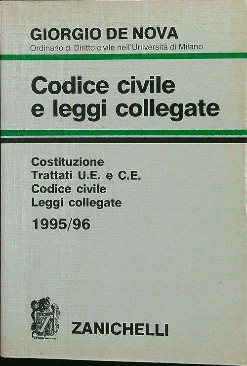 Codice civile e leggi collegate 1995-96. Costituzione, trattati UE e CE, Codice civile, leggi collegate (Opere di consultazione) Law