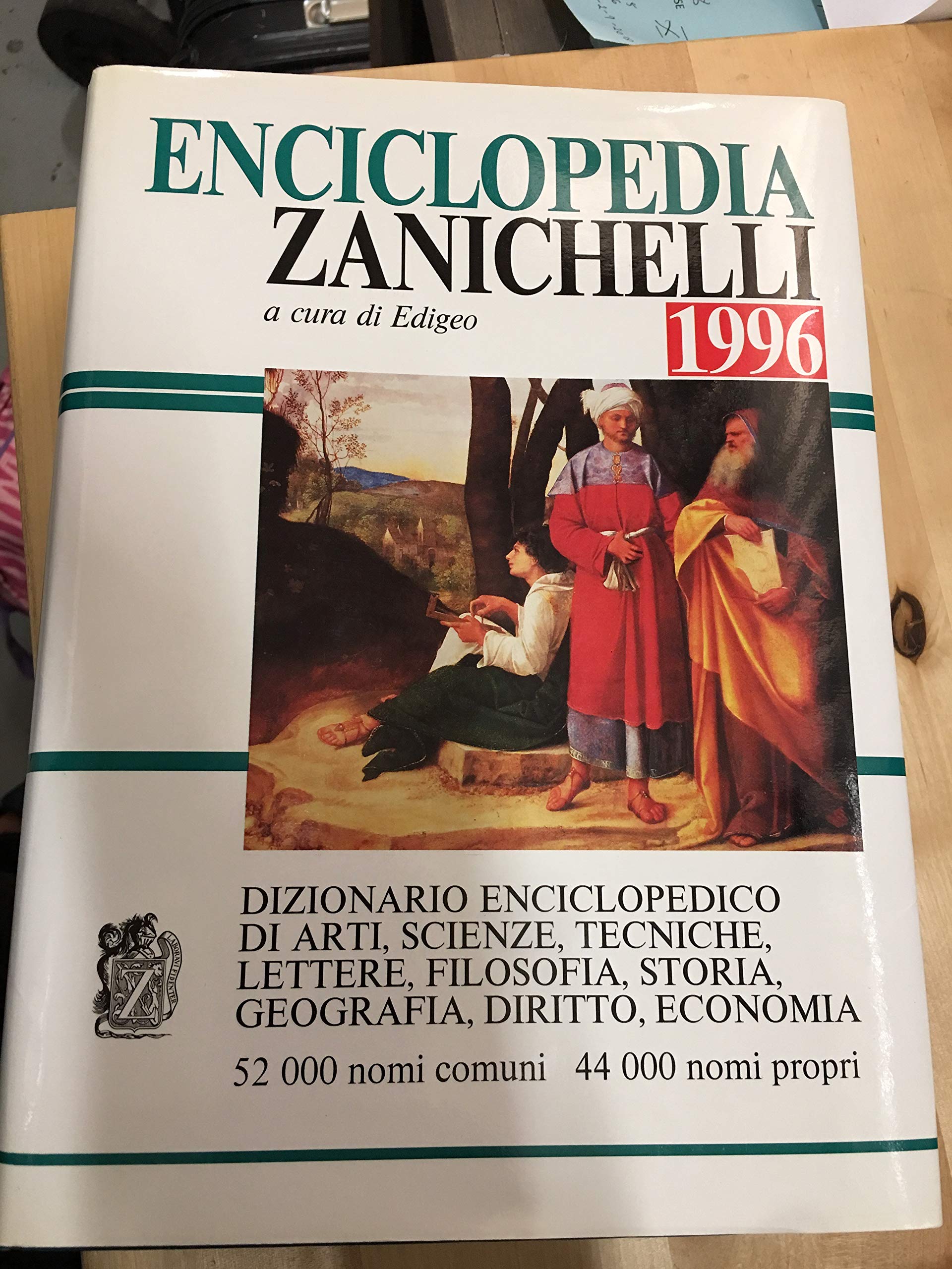 Enciclopedia Zanichelli 1996. Dizionario enciclopedico di arti, scienze, tecniche, lettere, filosofia, storia, geografia, diritto, economia Reference Books