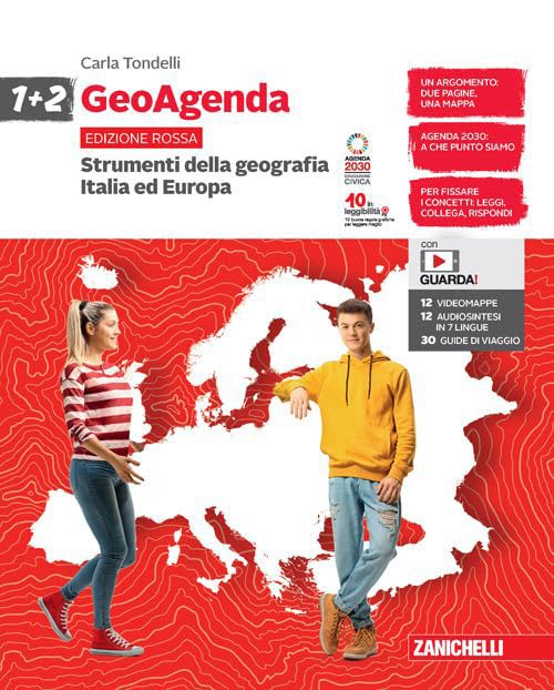 GeoAgenda edizione rossa. Per la Scuola media. Con espansione online. Strumenti della geografia. Italia ed Europa (Vol. 1-2) book