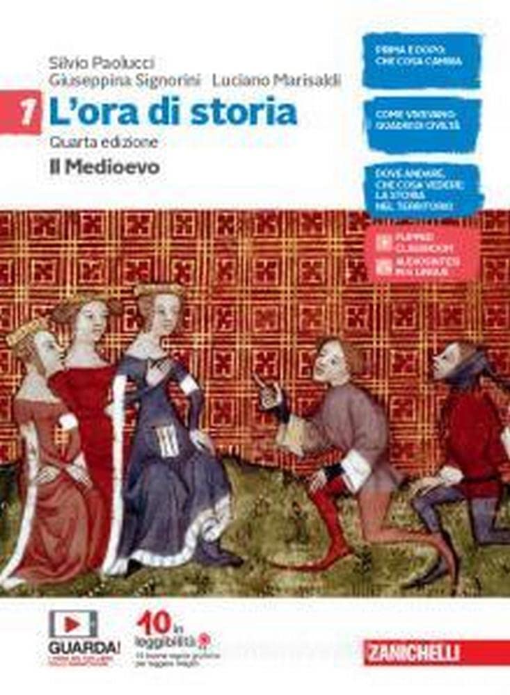 L'ora di storia. Con Atlante storico e Cittadinanza e Costituzione. Per la Scuola media. Con e-book. Con espansione online. Il medioevo (Vol. 1) Professional & Reference Books