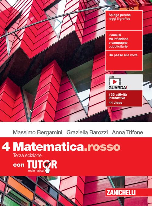Matematica.rosso. Con Tutor. Per le Scuole superiori. Con e-book. Con espansione online (Vol. 4) Professional & Reference Books