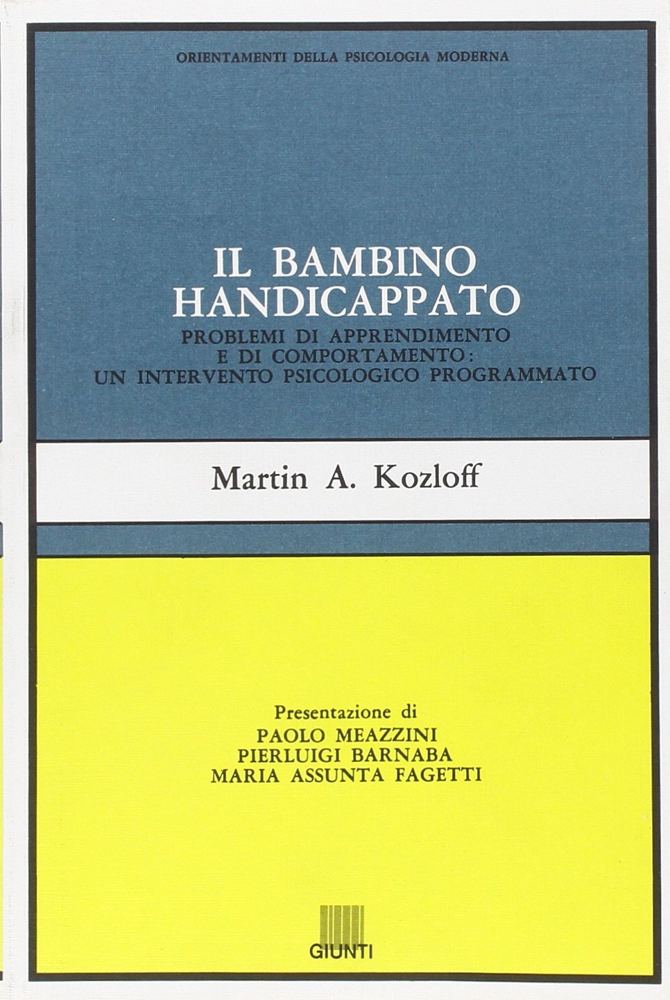 Il bambino handicappato. Problemi di apprendimento e di comportamento: un intervento psicologico programmato book