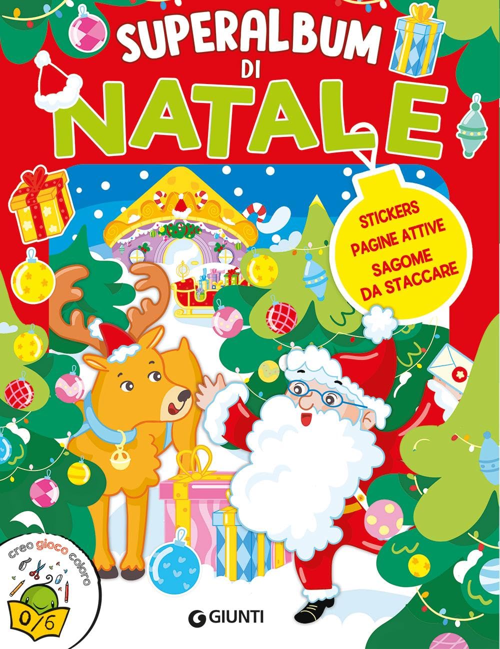 Superalbum di Natale. Stickers, pagine attive, sagome da staccare. Ediz. a colori book