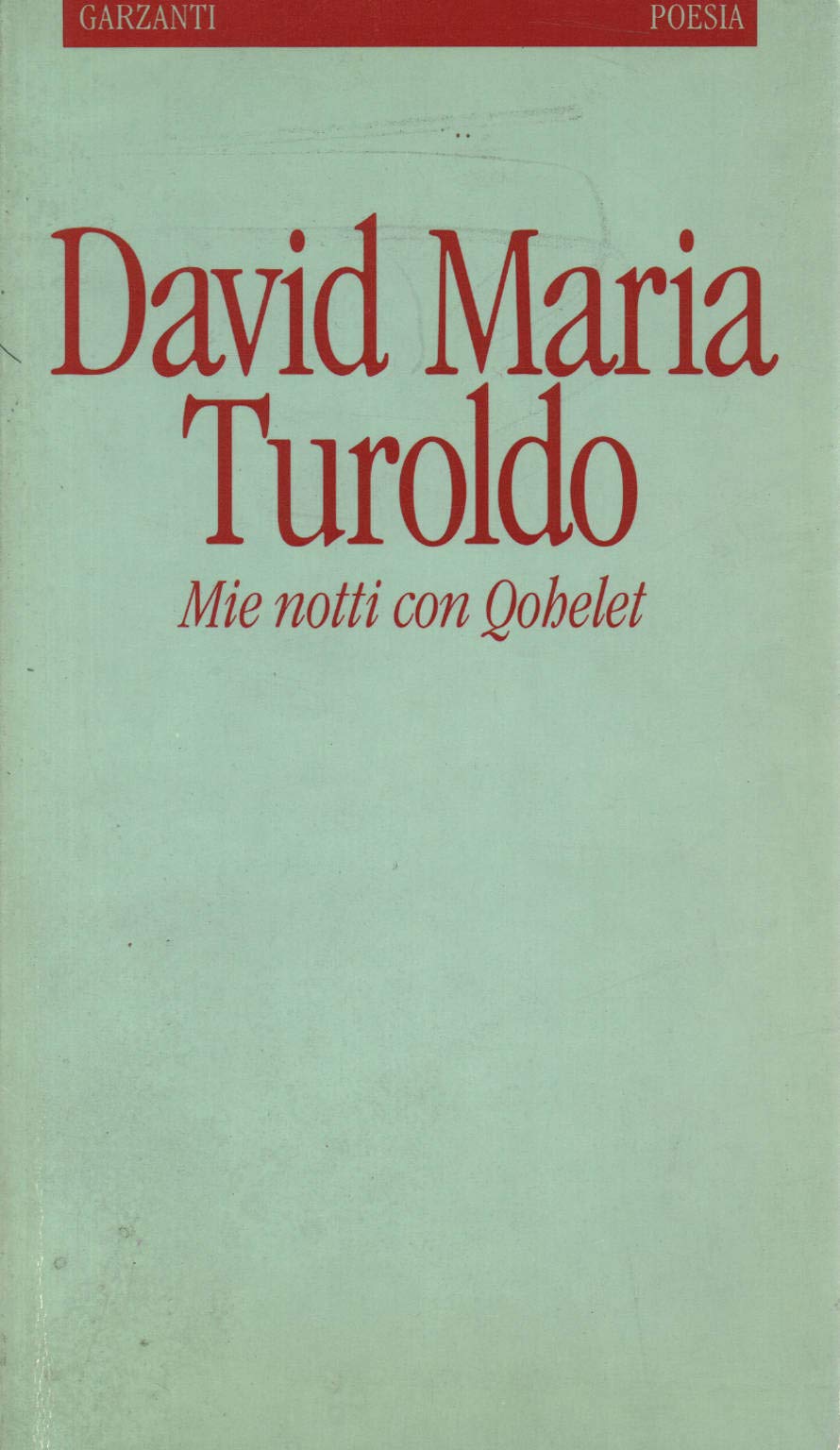 Mie notti con Qohelet (Poesia/Teatro) Poetry