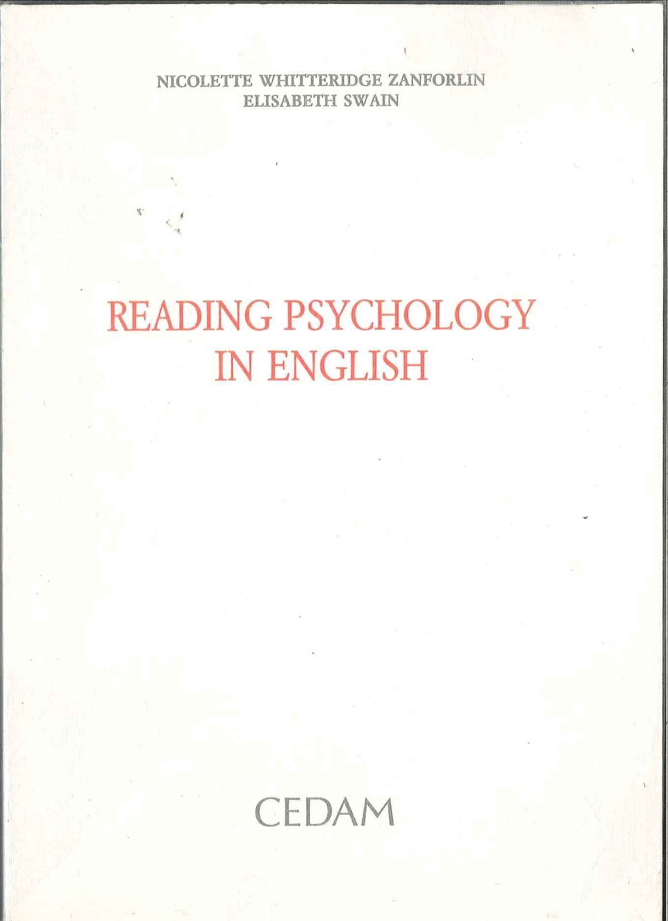 Reading psycology in English book