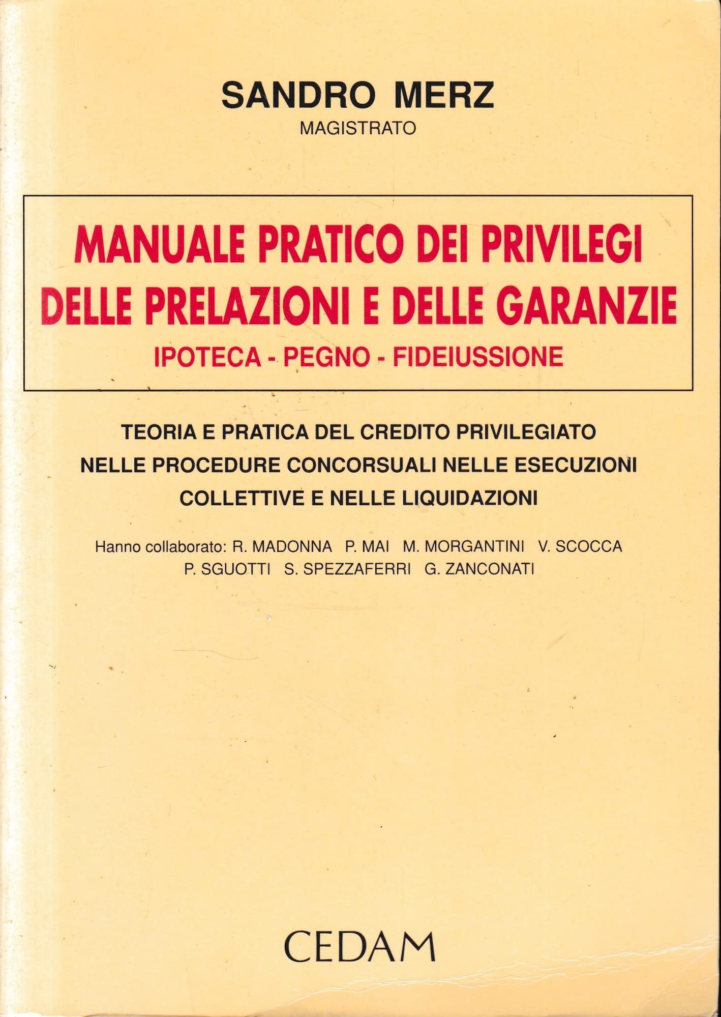 Manuale pratico dei privilegi, delle prelazioni e delle garanzie. Ipoteca, pegno, fideiussione. Teoria e pratica del credito privilegiato... book