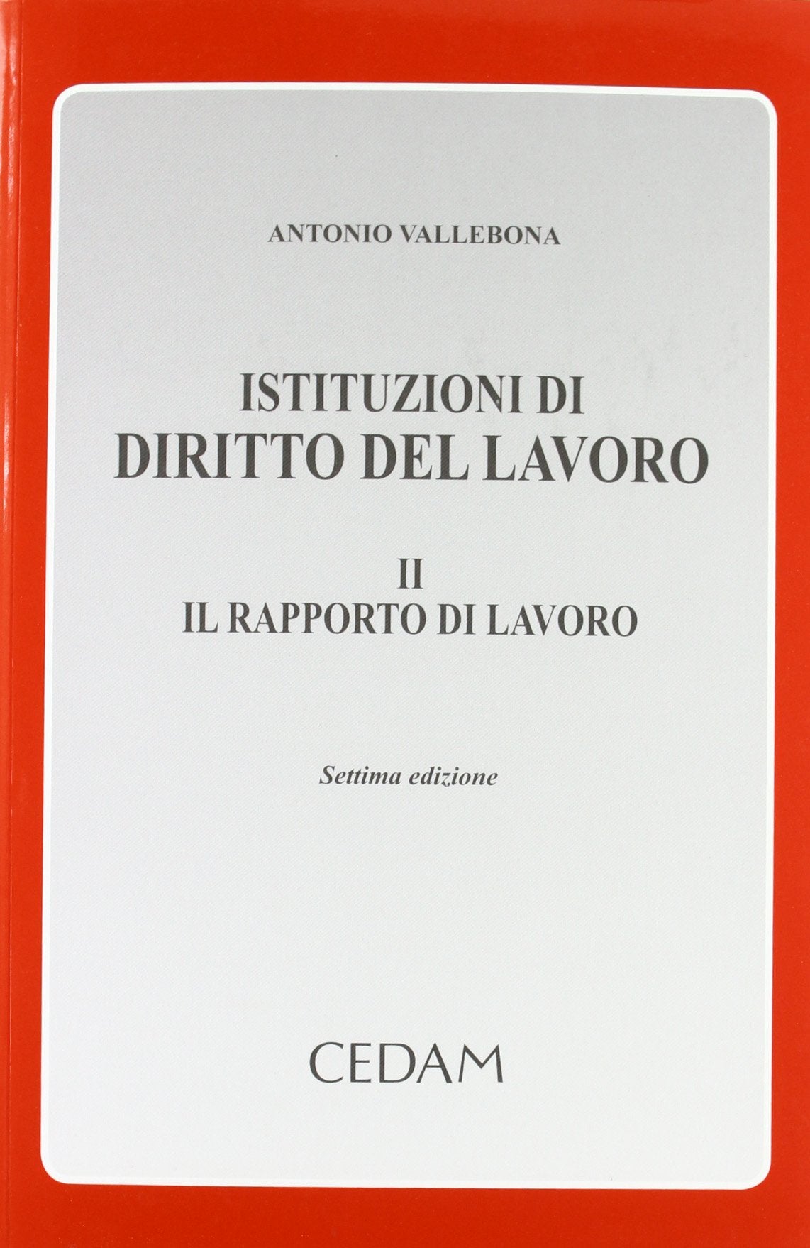Istituzioni di diritto del lavoro. Il rapporto di lavoro (Vol. 2) book