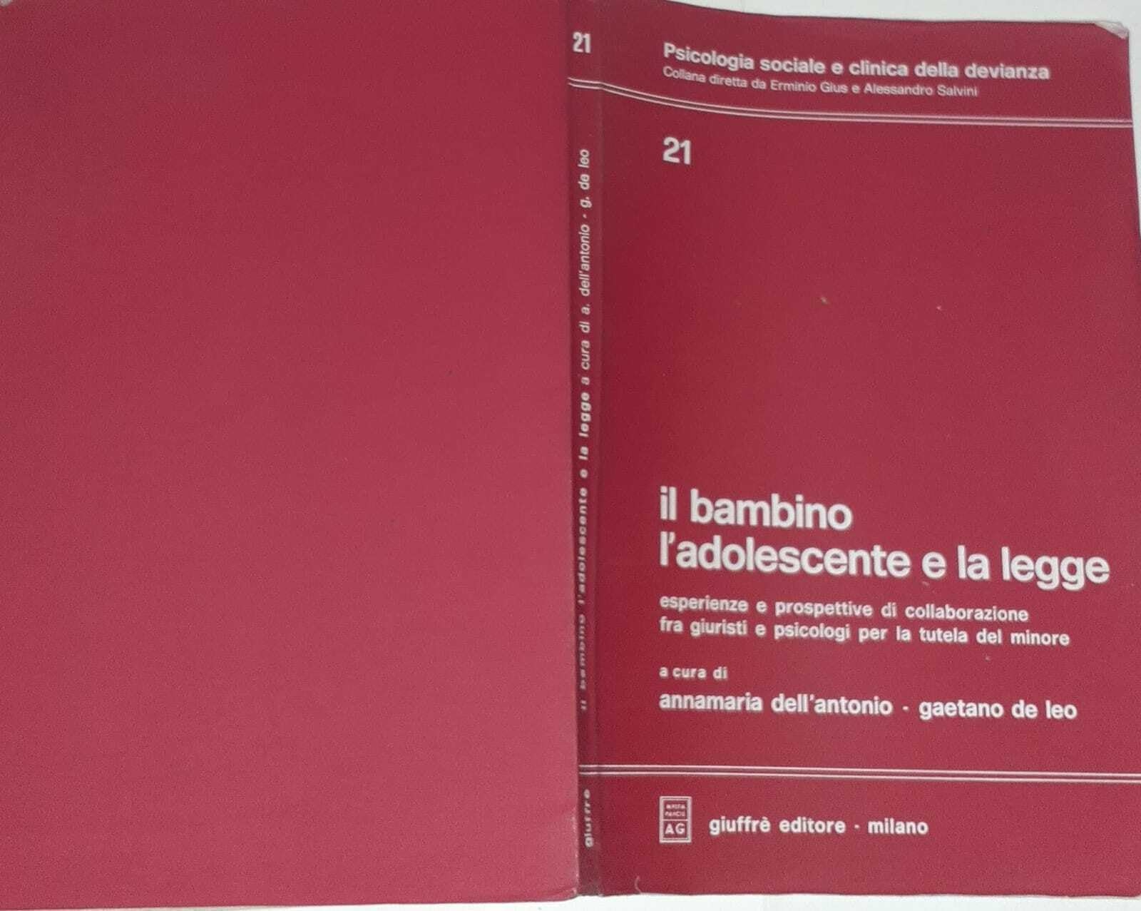 Il bambino, l'adolescente e la legge. Esperienze e prospettive di collaborazione fra giuristi e psicologi per la tutela del minore (Psicologia sociale e clinica, Band 21) Law