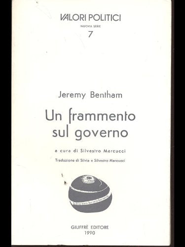 Un frammento sul governo (Valori politici. NS, Band 7) Law