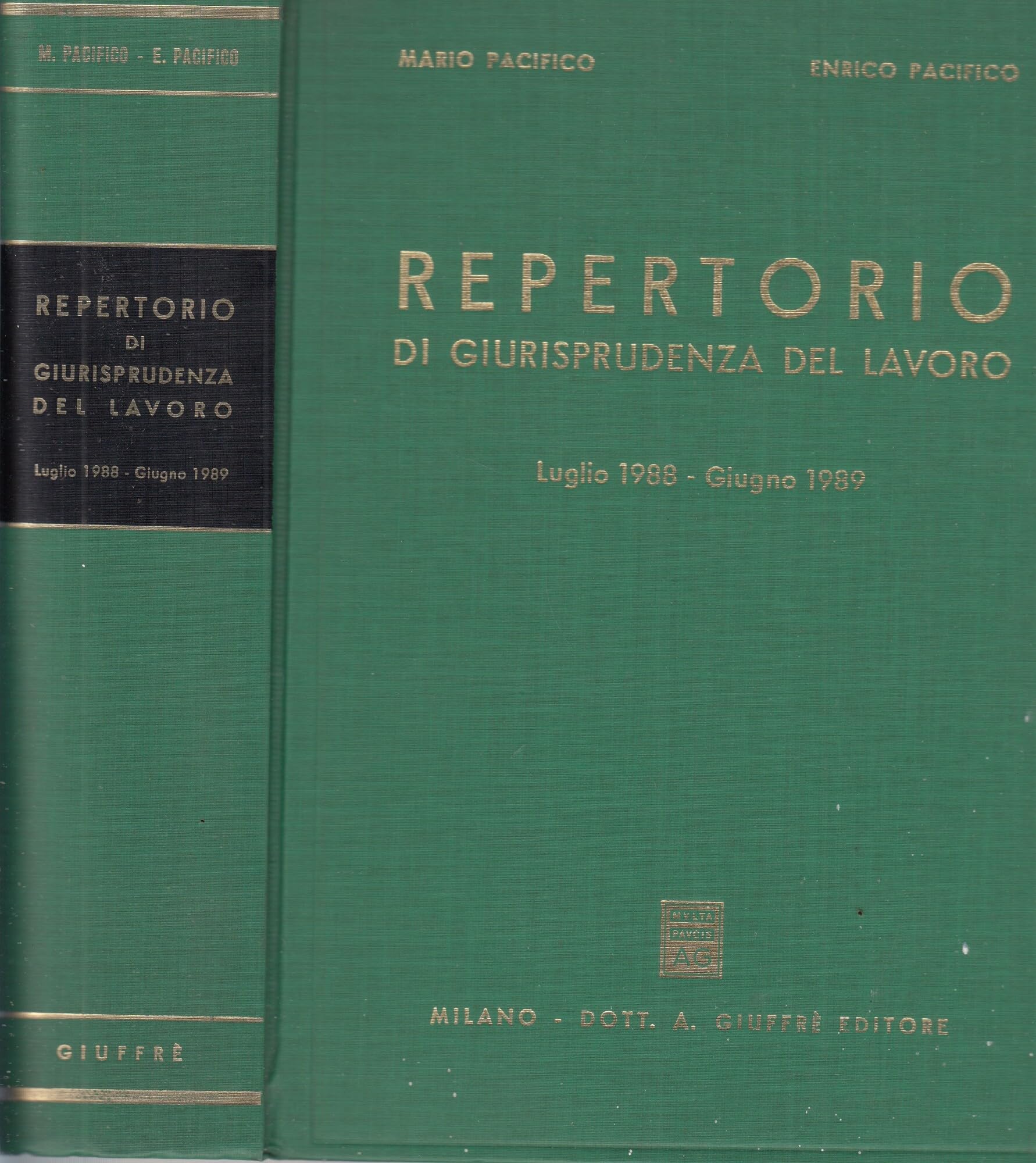 Repertorio di giurisprudenza del lavoro (1988-1989) Law