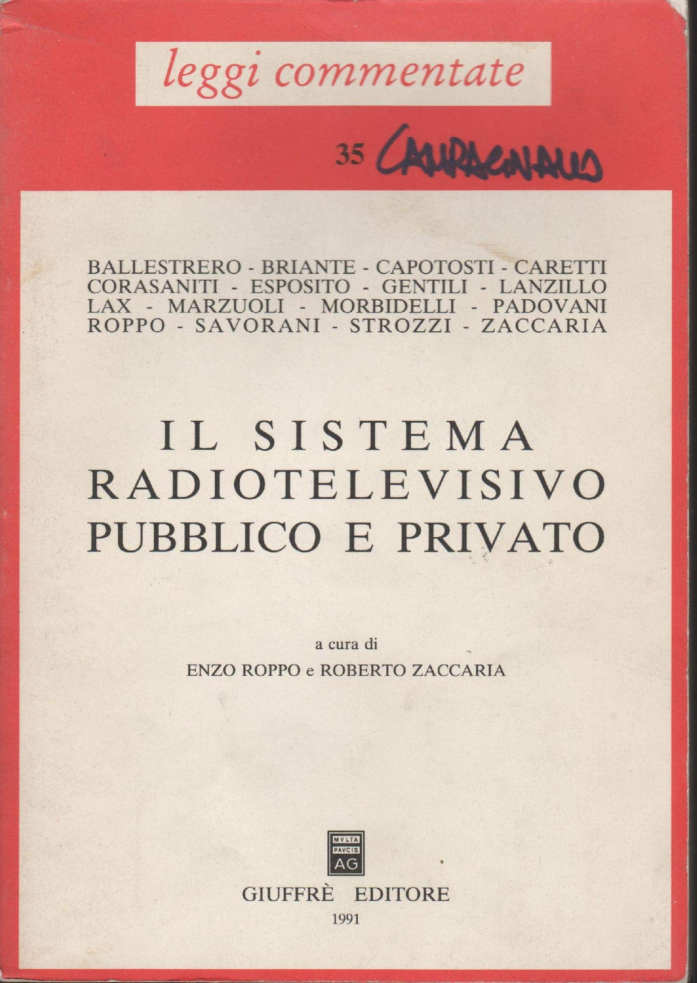Il sistema radiotelevisivo pubblico e privato (Leggi commentate, Band 35) Media & Communication