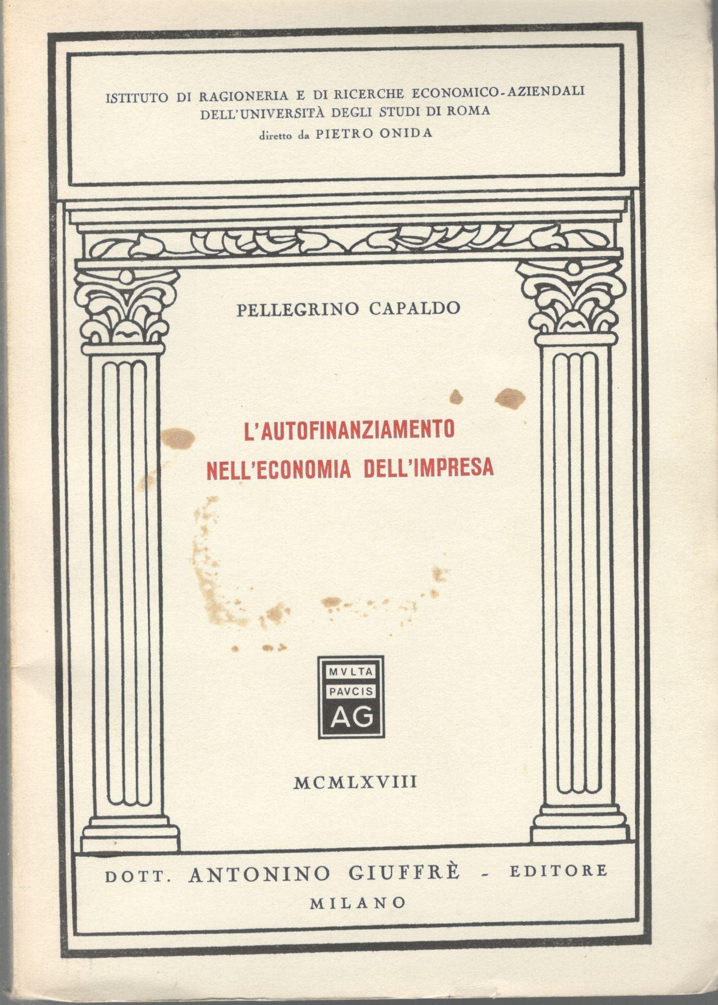 L'autofinanziamento nell'economia dell'impresa book