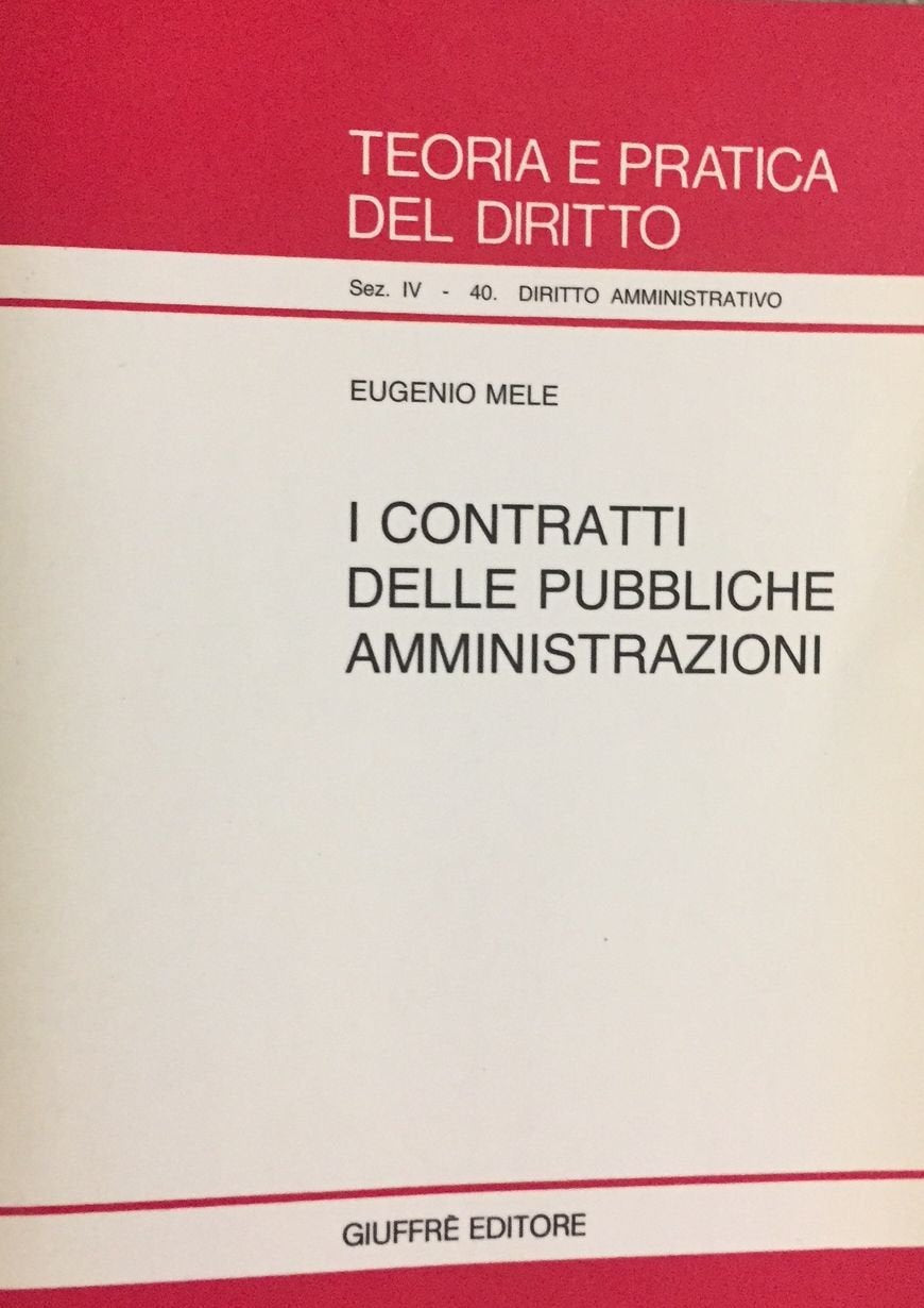 I contratti delle pubbliche amministrazioni book