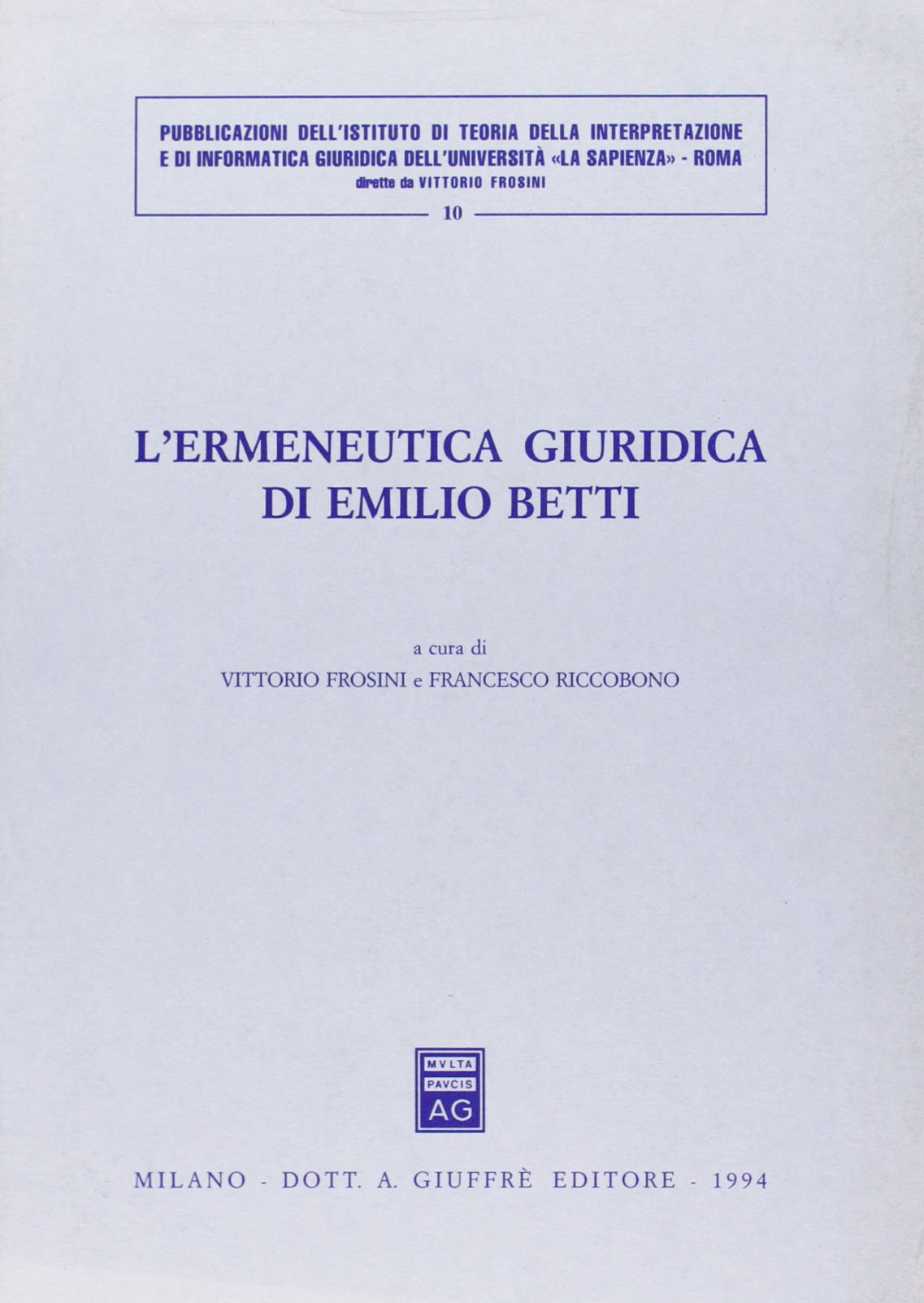 L'ermeneutica giuridica di Emilio Betti book