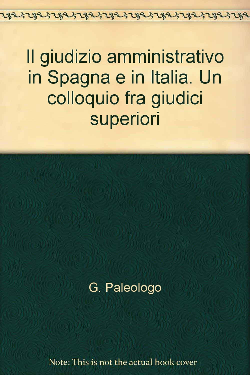 Il giudizio amministrativo in Spagna e in Italia. Un colloquio fra giudici superiori book