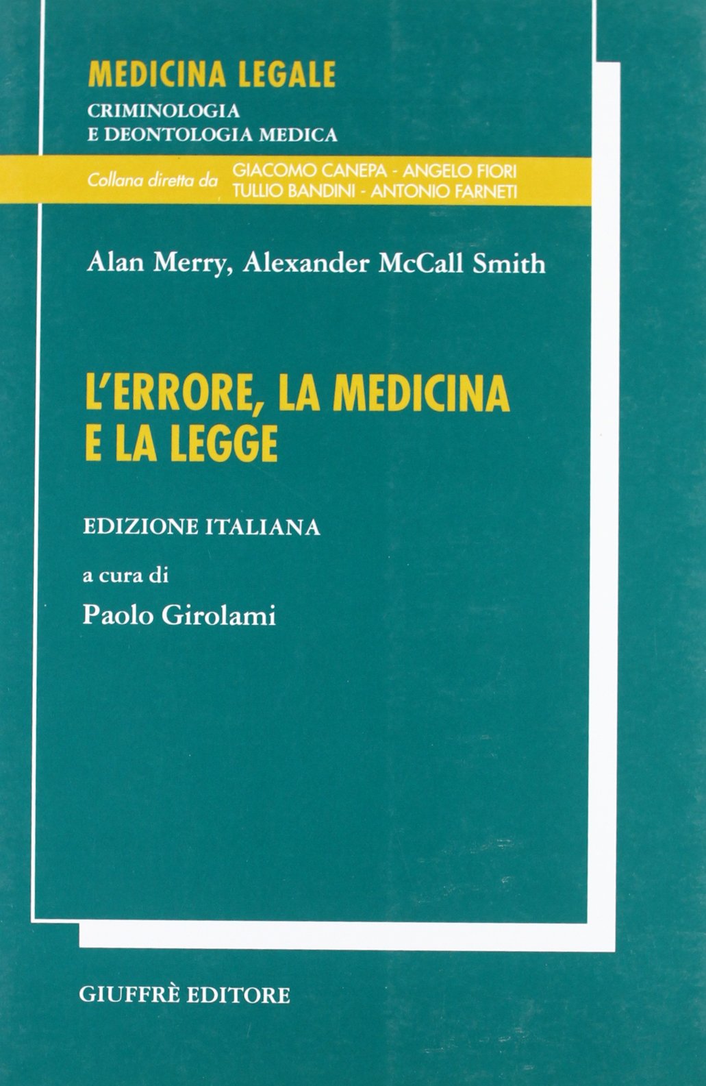 L'errore, la medicina e la legge book
