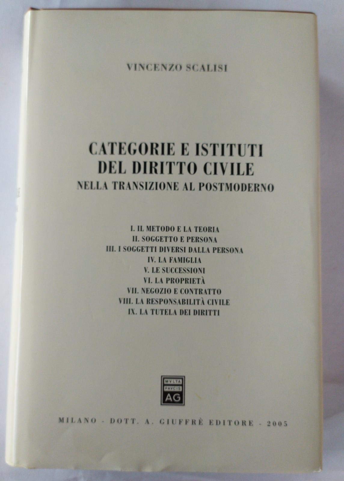 Categorie e istituti del diritto civile. Nella transizione al postmoderno Law