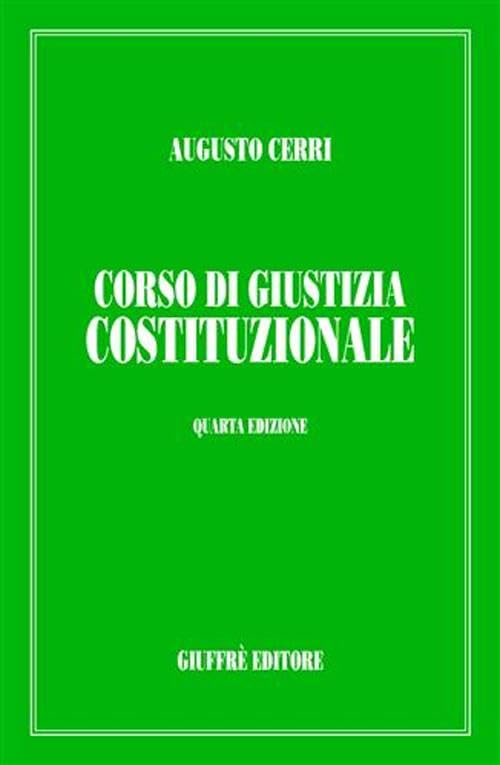 Corso di giustizia costituzionale book