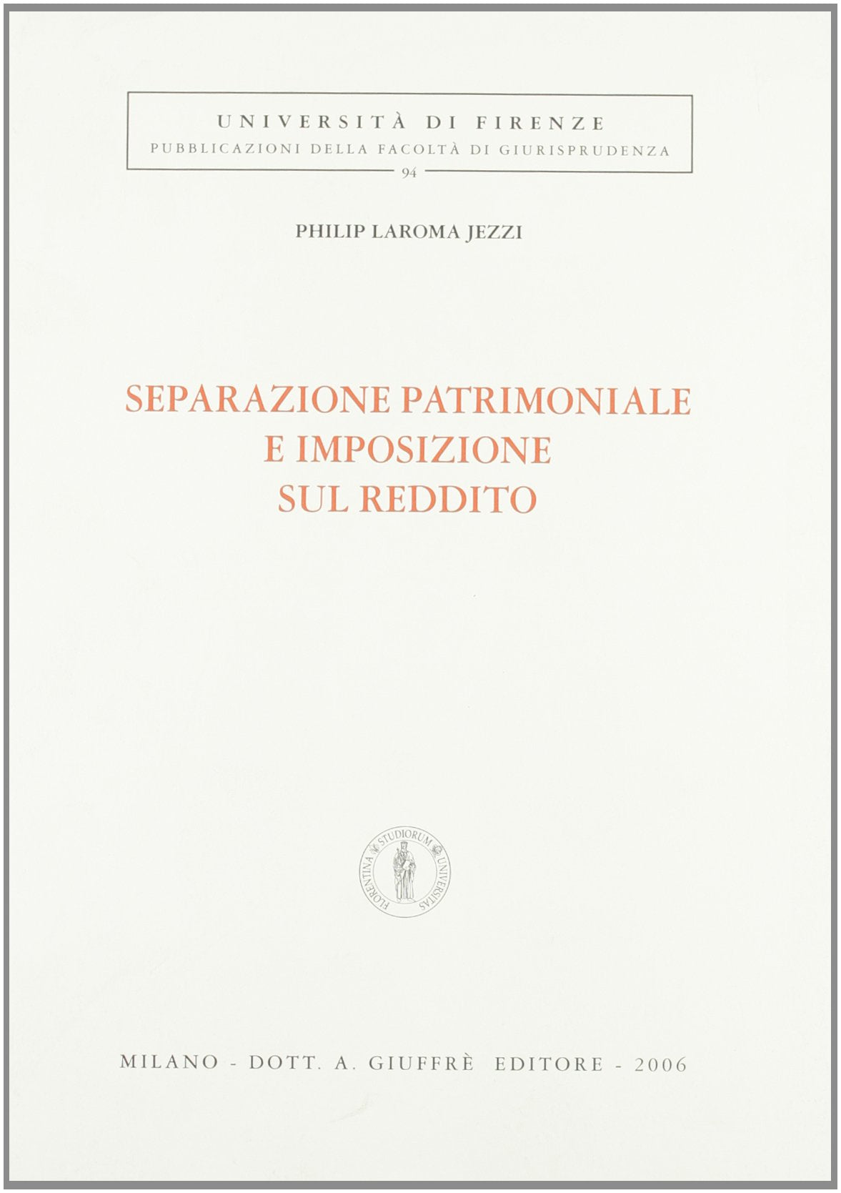 Separazione patrimoniale e imposizione sul reddito book