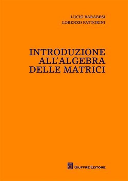 Introduzione all'algebra delle matrici Mathematics