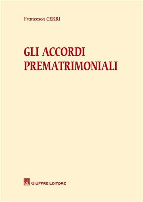 Gli accordi prematrimoniali book