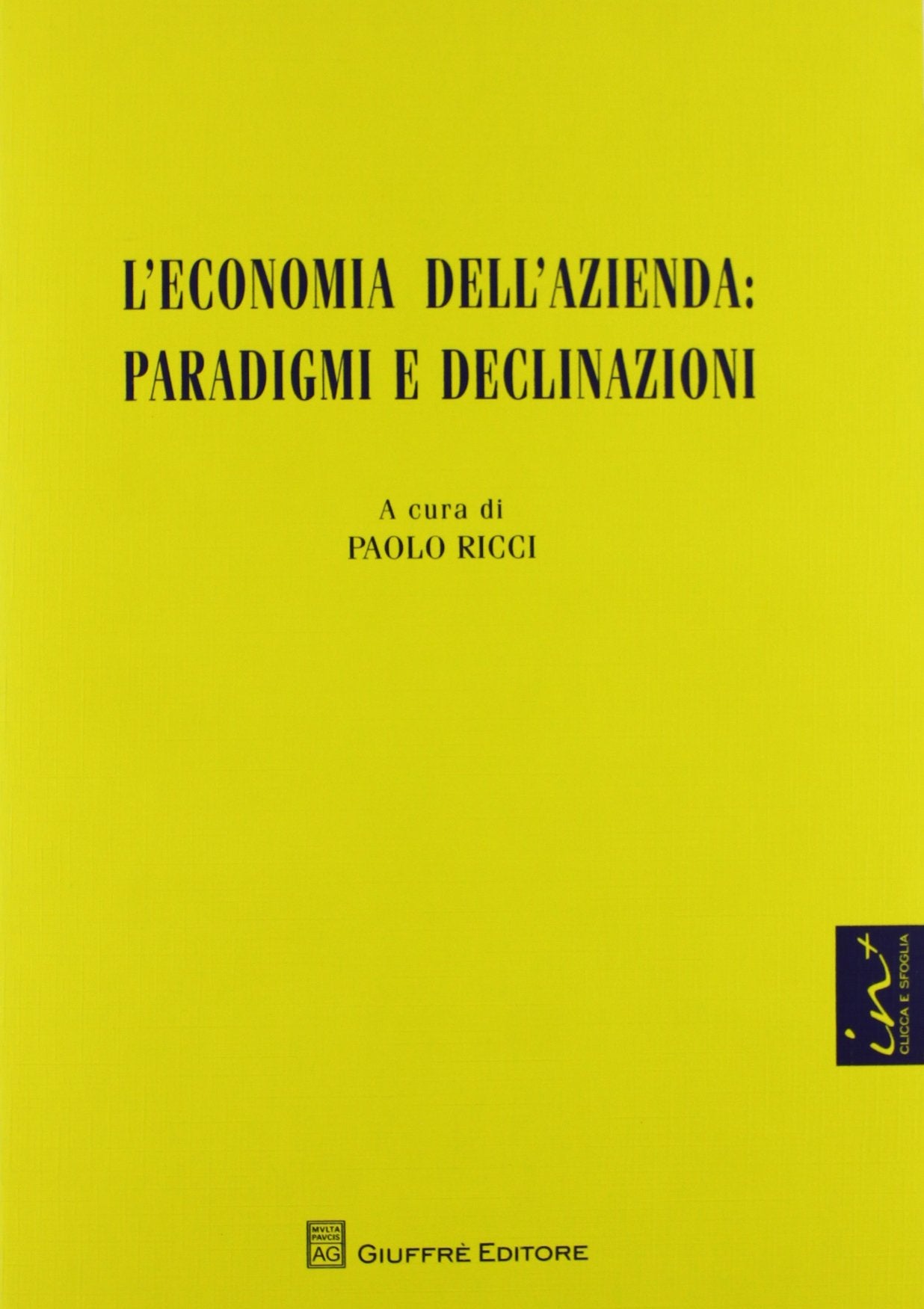 L'economia dell'azienda. Paradigmi e declinazioni Non-fiction books