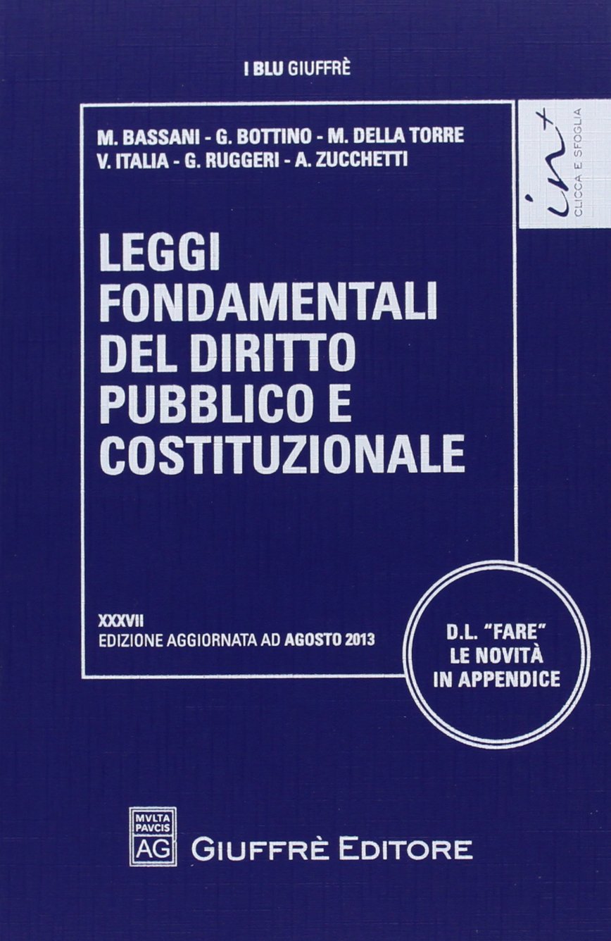 Leggi fondamentali del diritto pubblico e costituzionale (I blu Giuffrè) Law